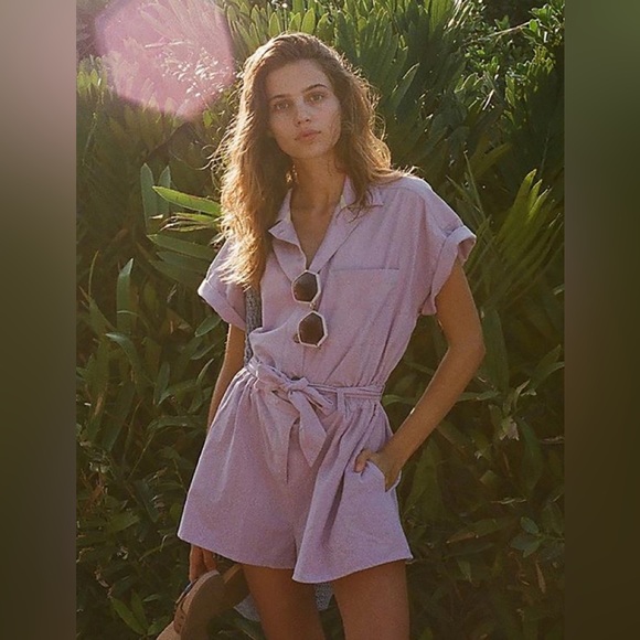 Free People Pants - Free People No Plans Playsuit in White